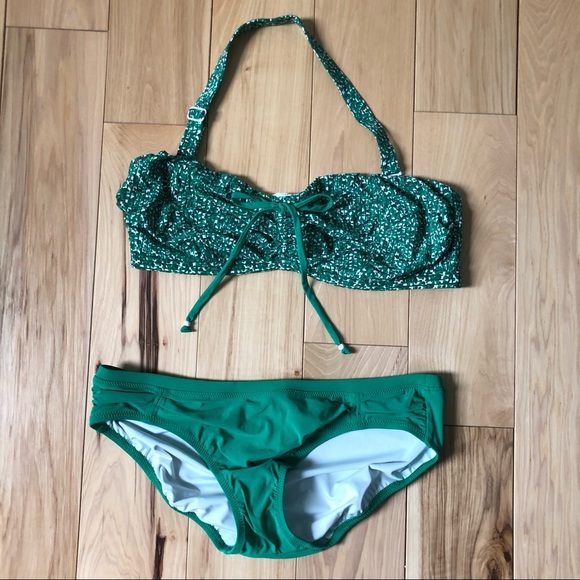 Lands' End Other - Land’s End Bandeau Style Bikini Top and Bottoms